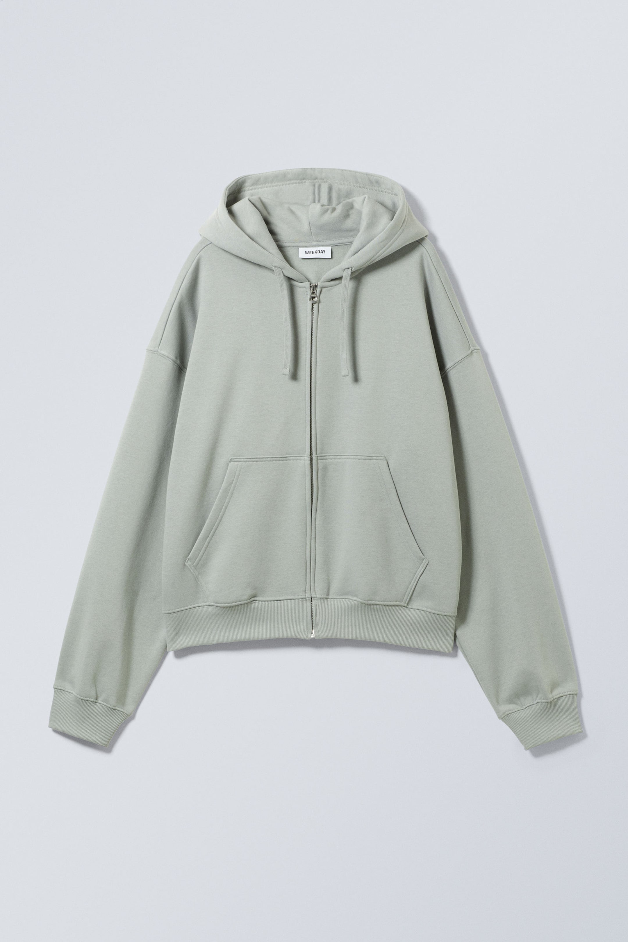 Dusty Grey - Boxy Midweight Zip Hoodie - 0