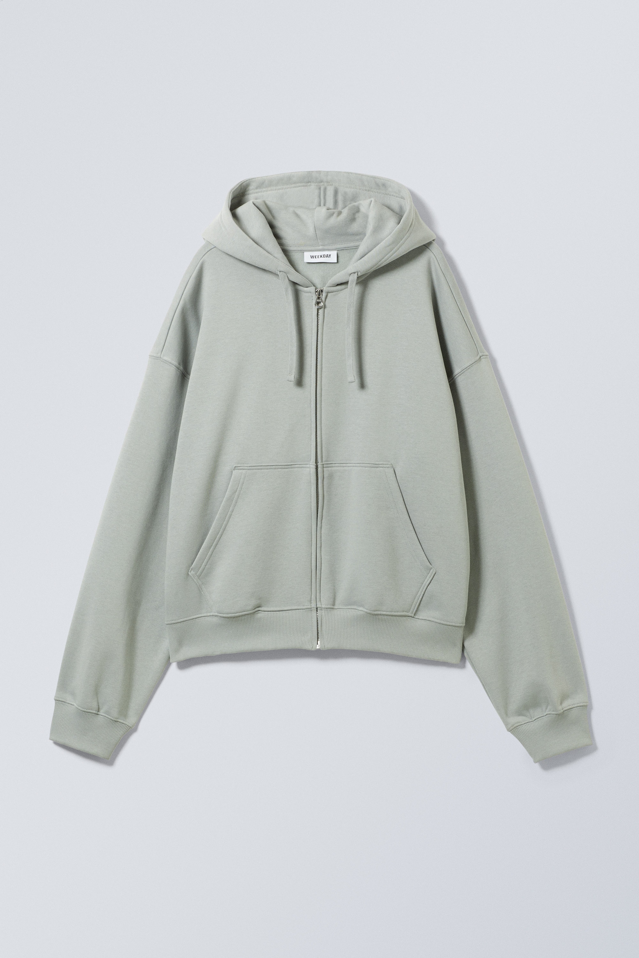 Dusty Grey - Boxy Midweight Zip Hoodie - 0