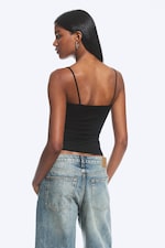 Helles Staubrosa/Schwarz - 2er-Pack schmale V-Neck-Unterhemden aus Baumwolle - 4