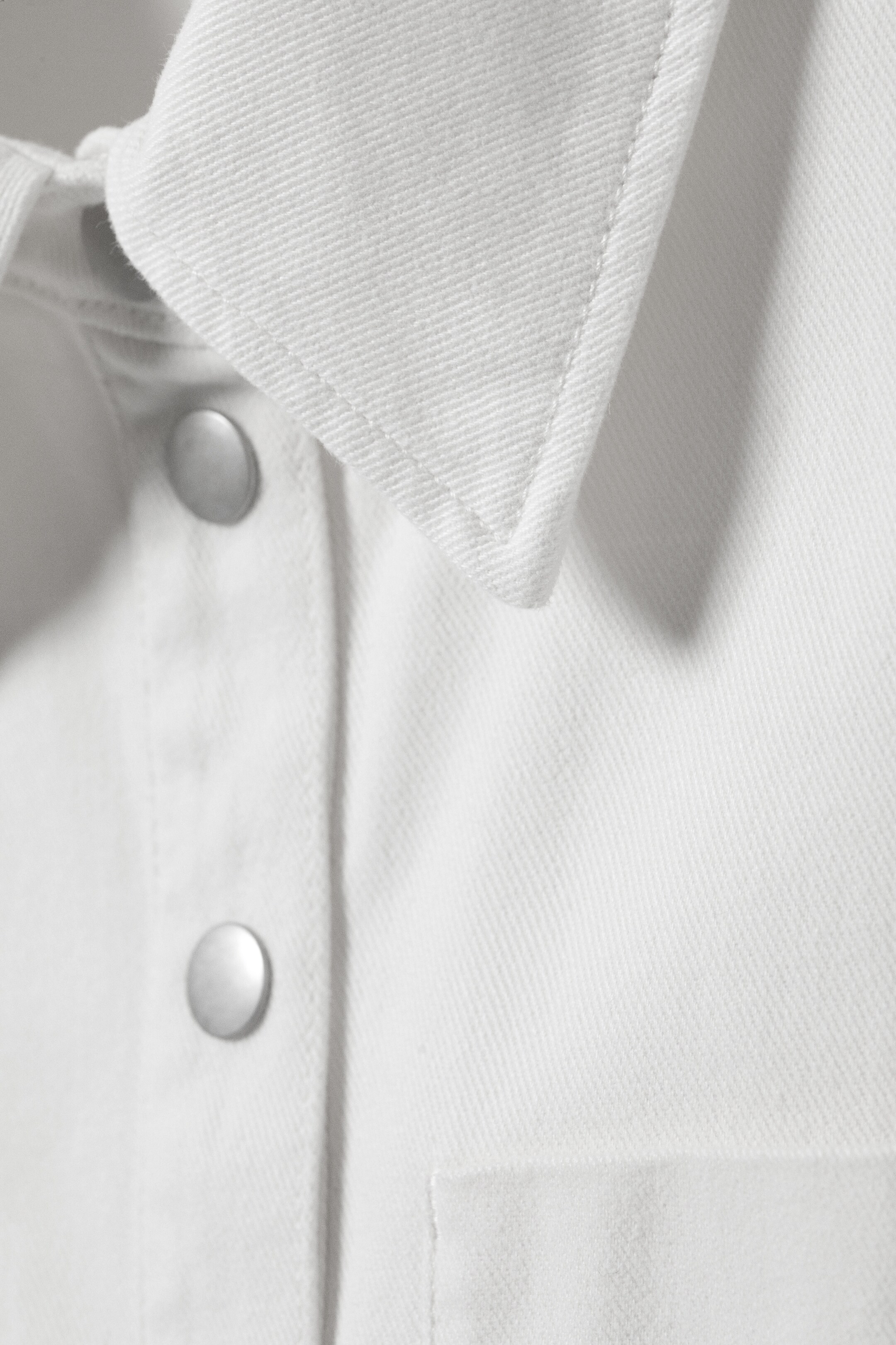 Ver imagem maior: Camisa de sarja de algodão de manga cava - Branco - SENHORA | H&M PT 5