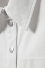 White - Cap-Sleeved Cotton Twill Shirt - 4