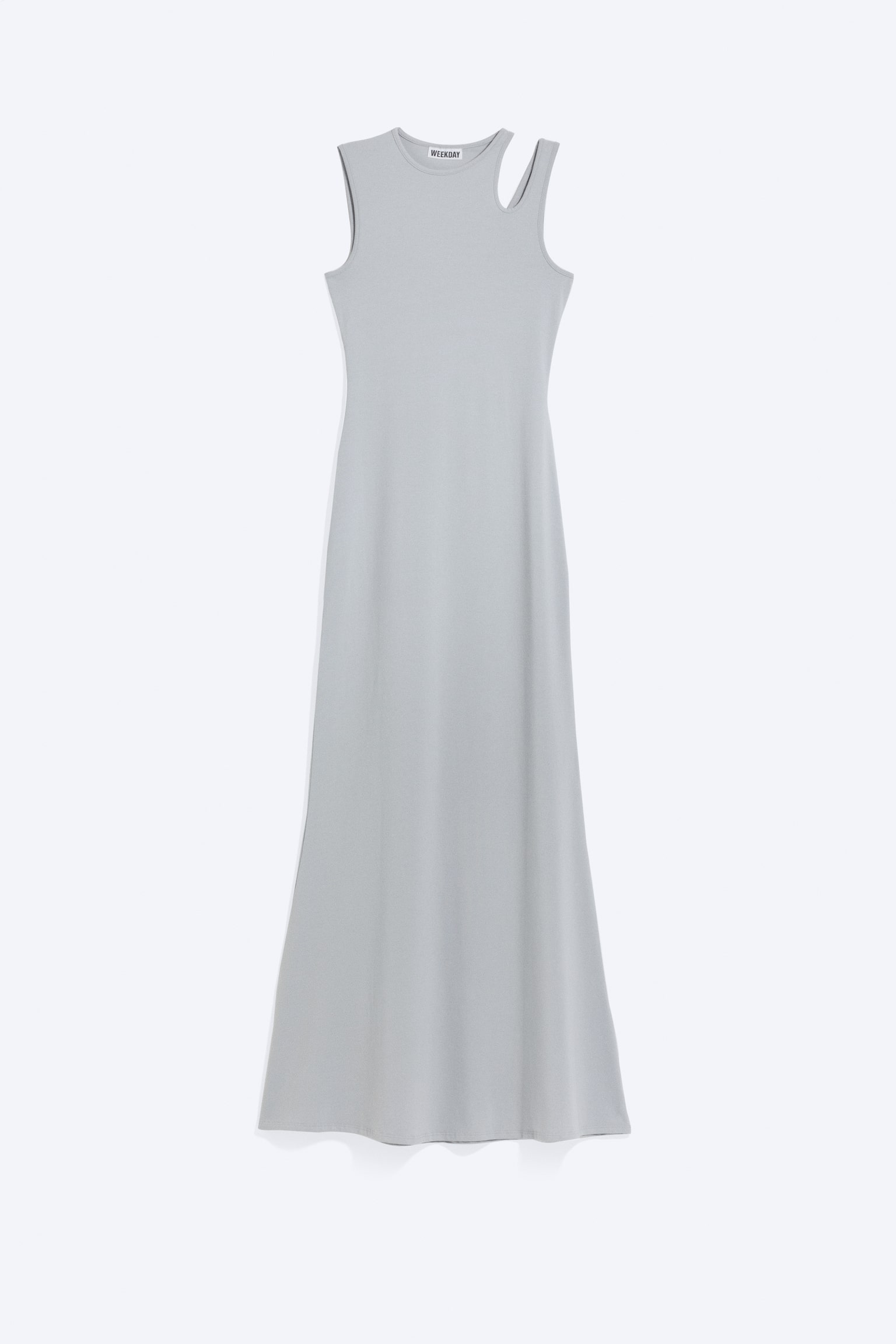 Rochie Maxi Cu Decupaje - Gri Deschis Prăfuit/Gri Mov Pudrat - 1