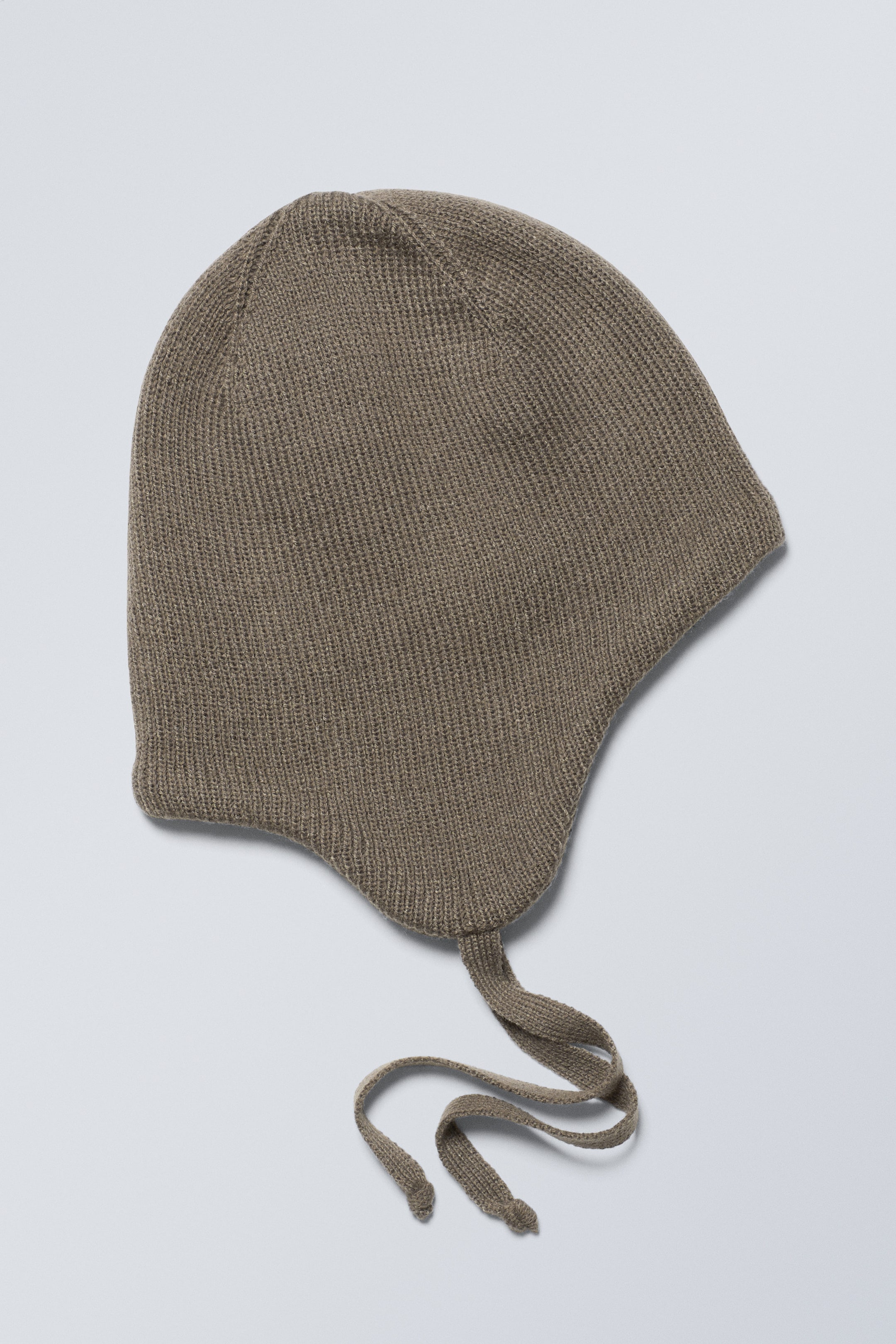 Dark Mole - Knitted Bonnet Trapper Hat - 0
