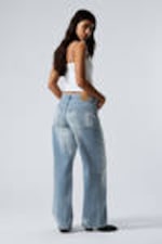 Blue Fade - Mittelblau - Area Mid Rise Loose Wide Leg Jeans - 3