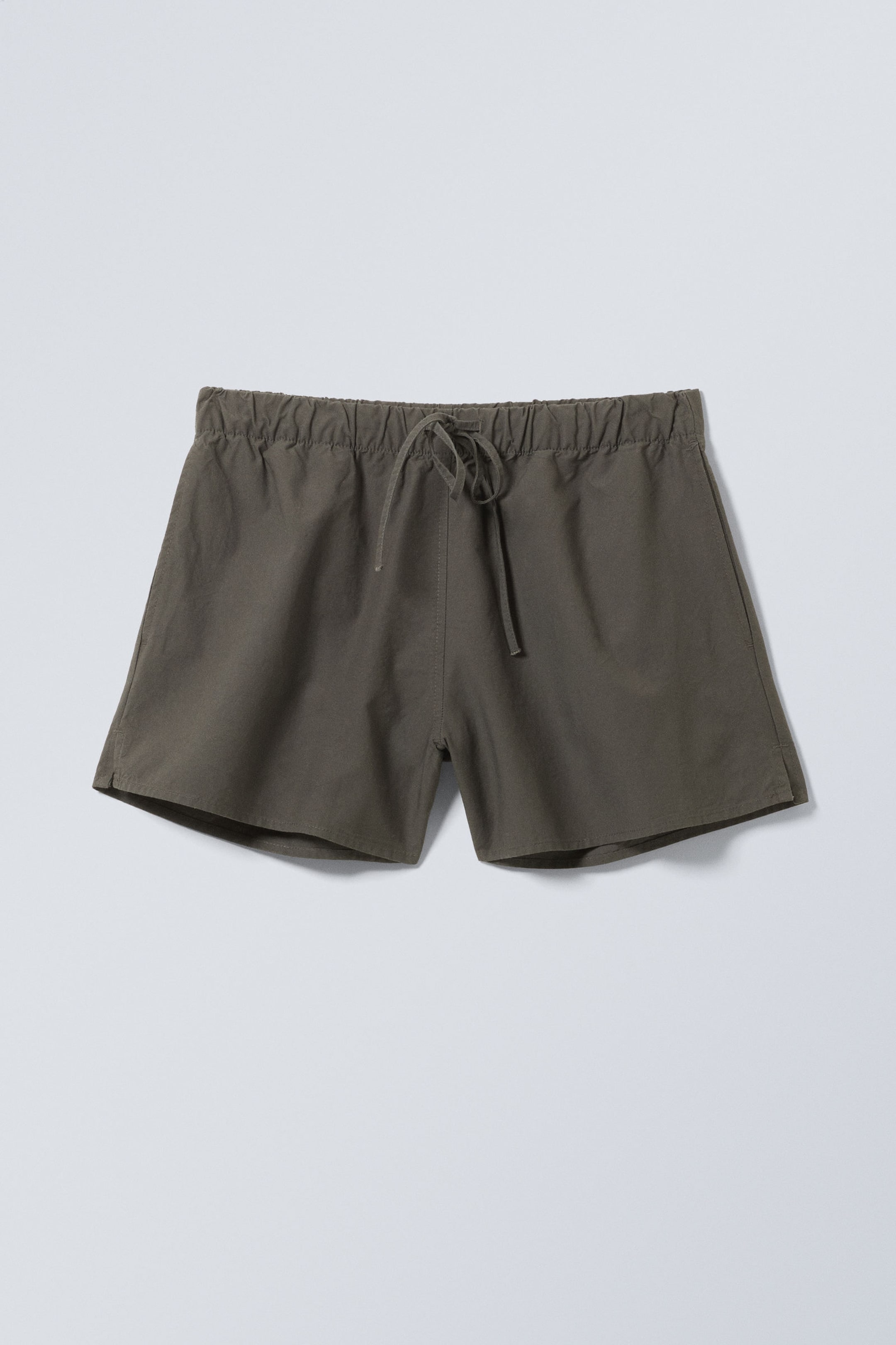 Mörk mullvad - Vida tvättade pull-on shorts - 4