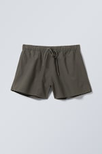 Taupe foncé - Short large et délavé à enfiler - 0