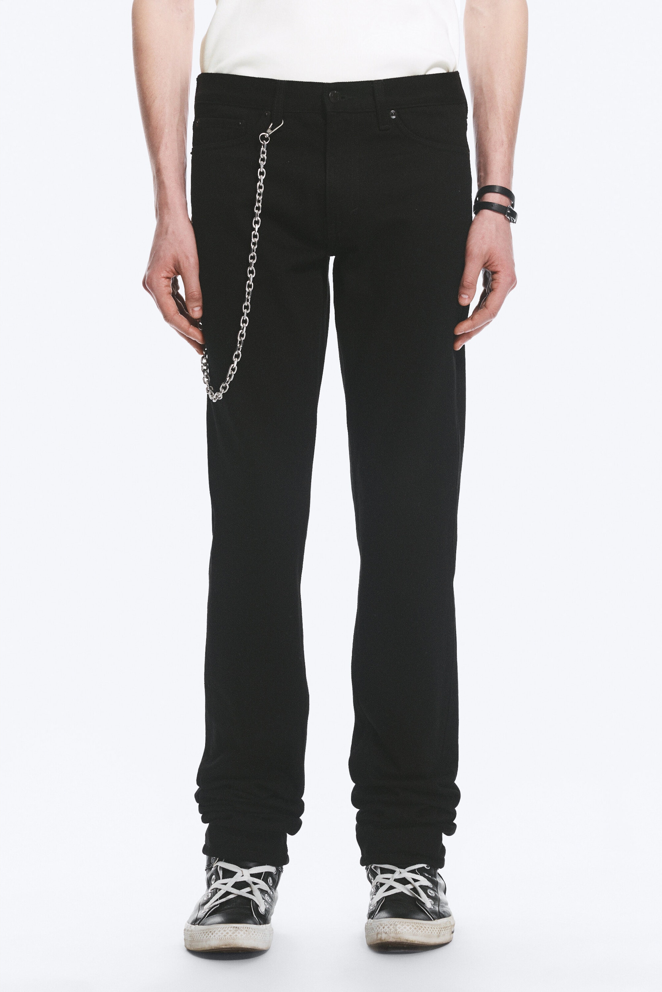 Svart - Yungblud Low Waist Slim Straight Leg Jeans - 2