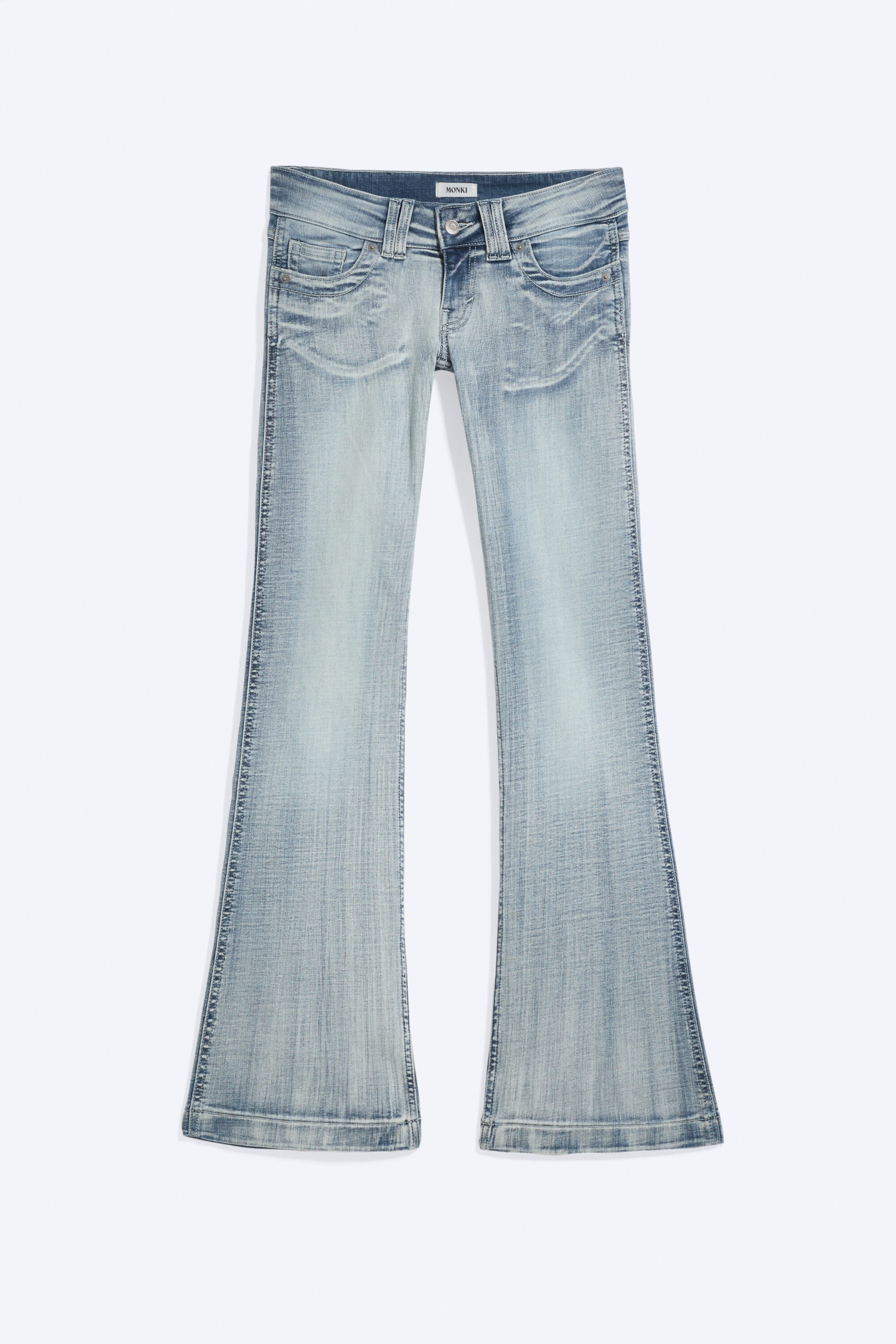 Ice Blue - Hellblau - Low Waist Slim Flared Jeans - 6