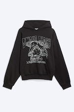 Black - Beyond Reach - Loose Fit Graphic Hoodie - 4