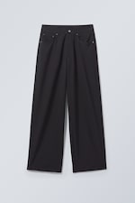 Zwart - Juun baggy broek - 0
