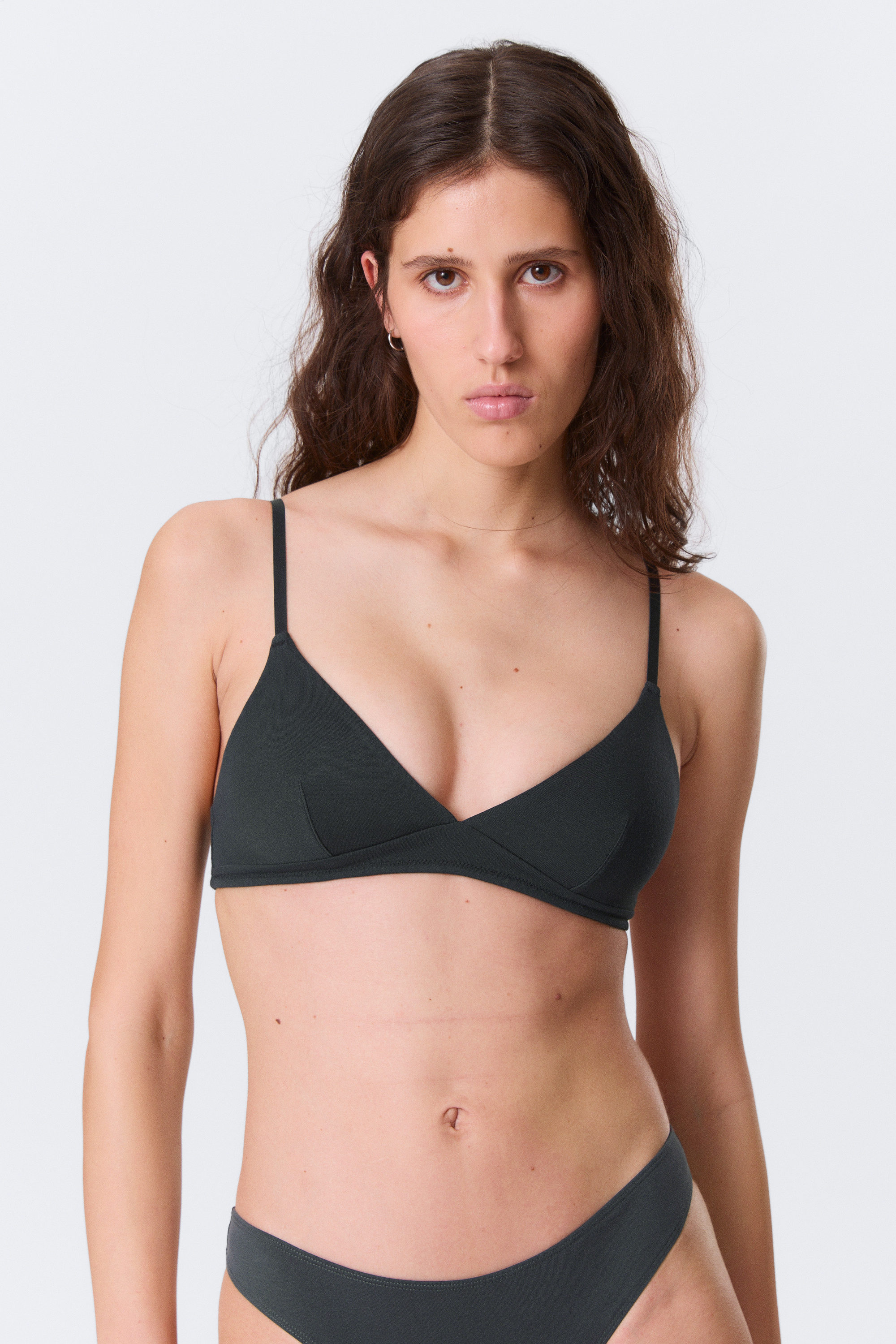 Black - Soft Padded Triangle Bra - 1