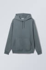 Staubgrau - Schwerer Kapuzenpullover mit relaxter Passform - 0