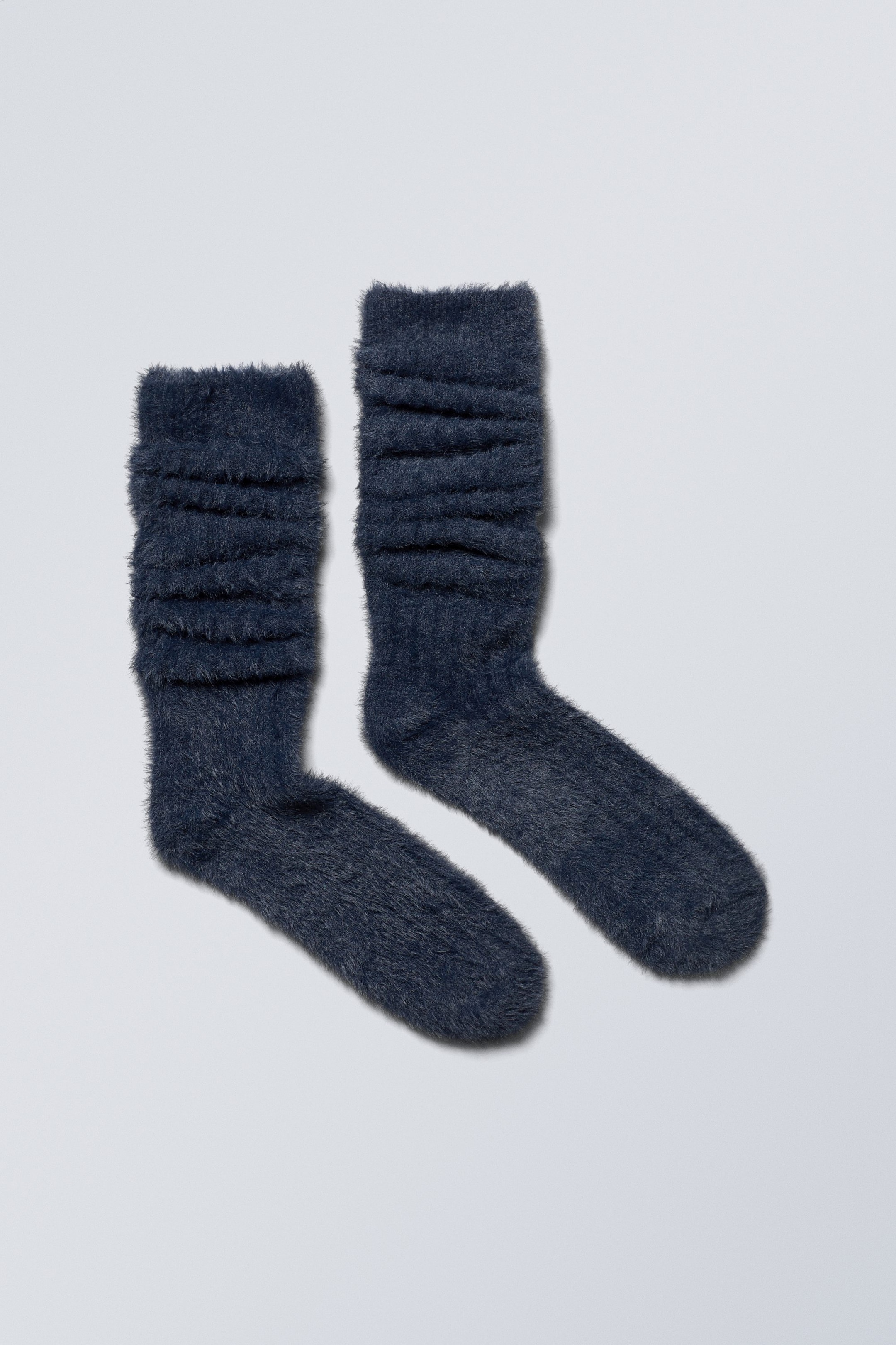 Midnight Blue - Fuzz Hairy Socks - 1