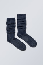 Midnight Blue - Fuzz Hairy Socks - 1