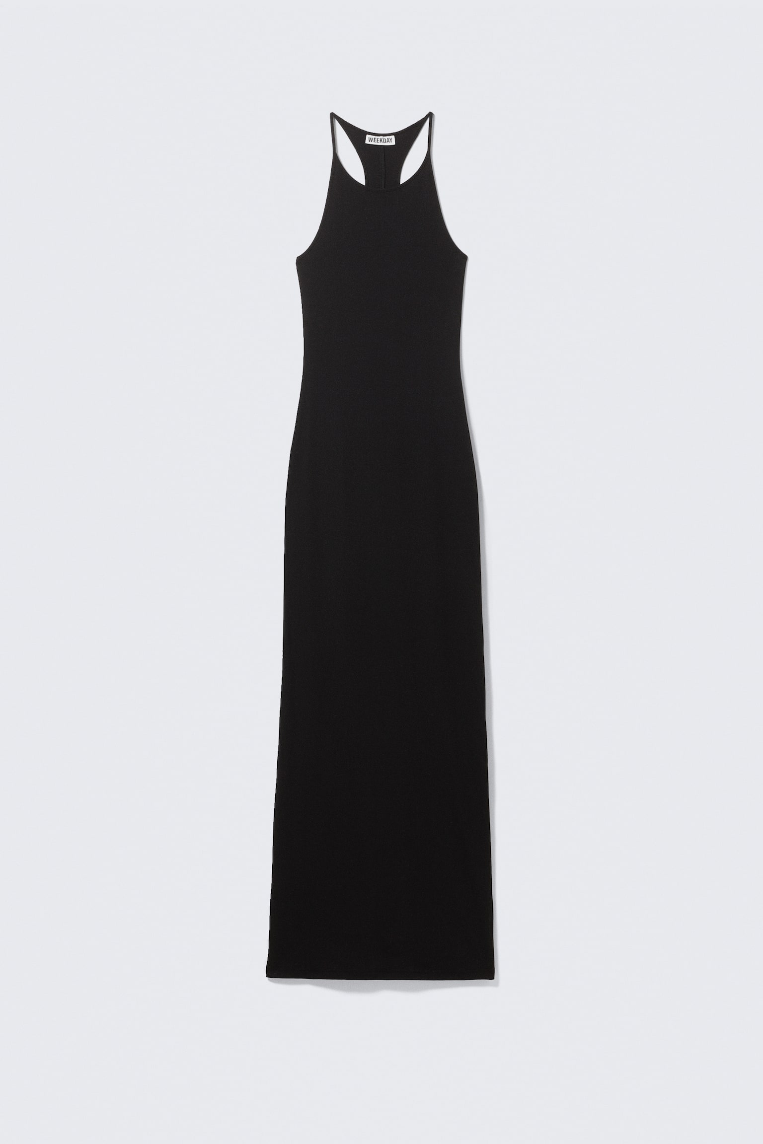Vestido Maxi em Jersey com Costas Nadador - Preto/Cinzento mesclado - 2