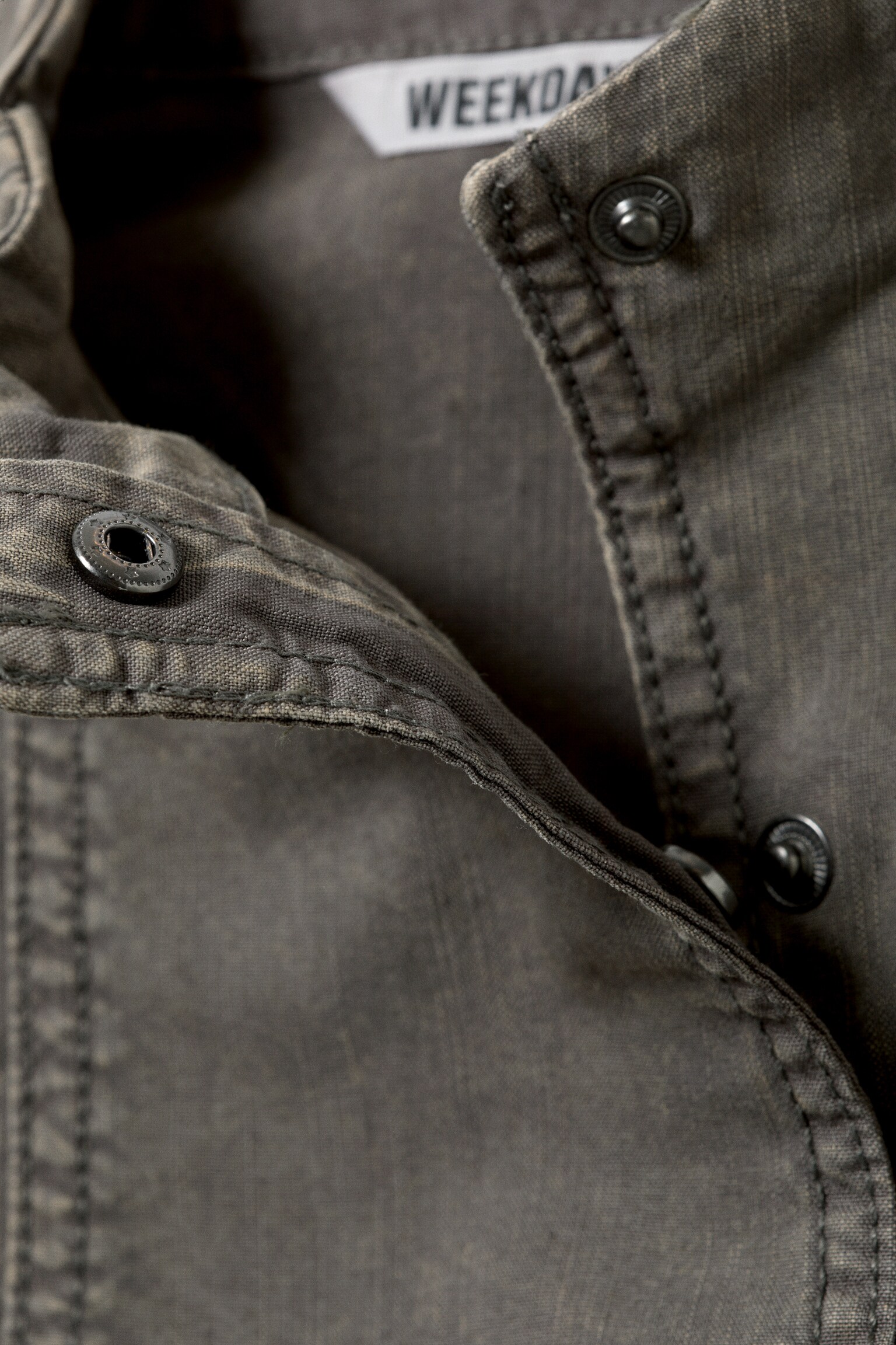 Haut structuré asymétrique en coton - Gris/Noir - 2