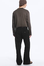 Svart - Lågmidjade bootcut-workwear-byxor - 3