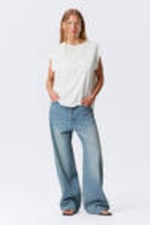 Weiß - Ärmelloses Oversized-Tanktop - 1