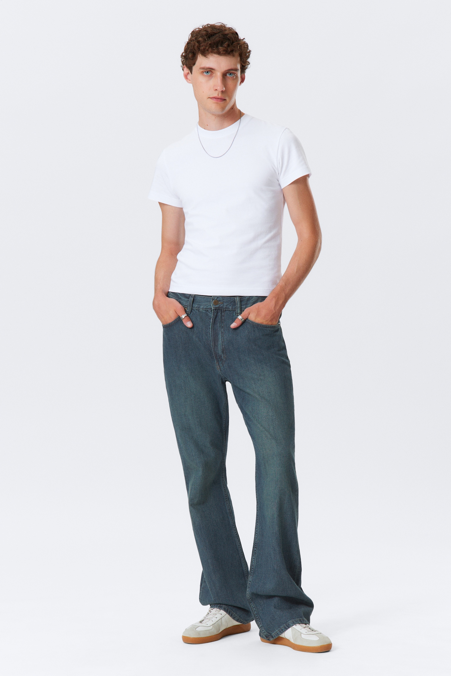 Mercury Relaxed Bootcut Leg Jeans - Lake Blue - Medium Blue/Black Rinse - Black/Second Blue - stredne modrá/Blue Stream - Light Blue