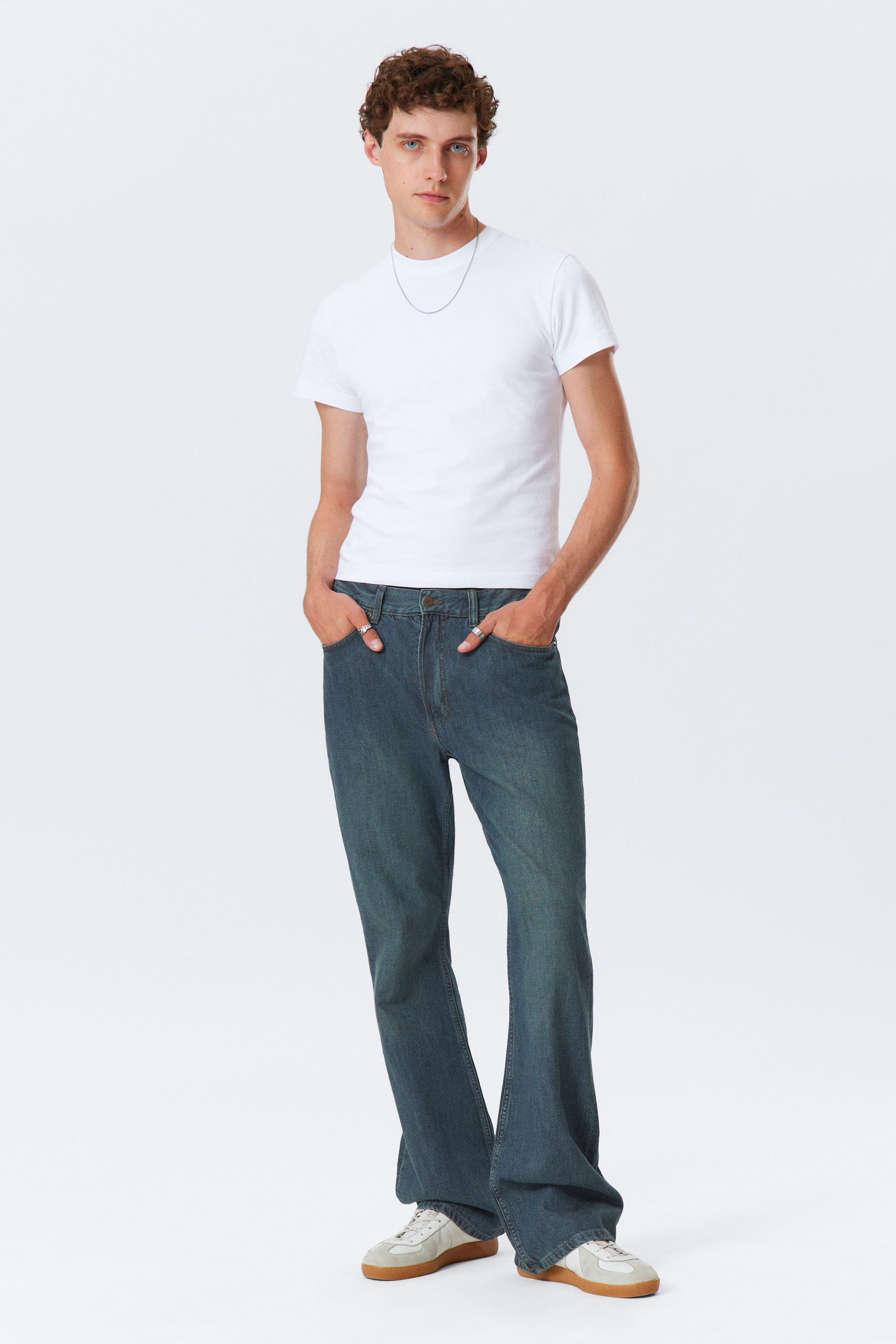 Lake Blue - Medium Blue - Mercury Relaxed Bootcut Leg Jeans - 1
