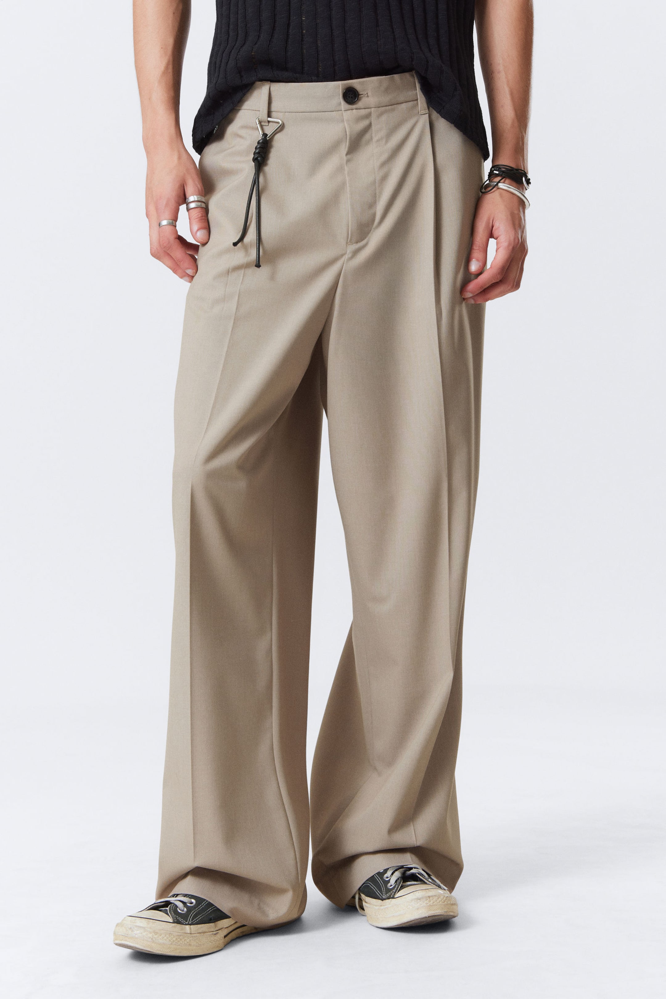 #887D70 - Uno Loose Suit Trousers - 2