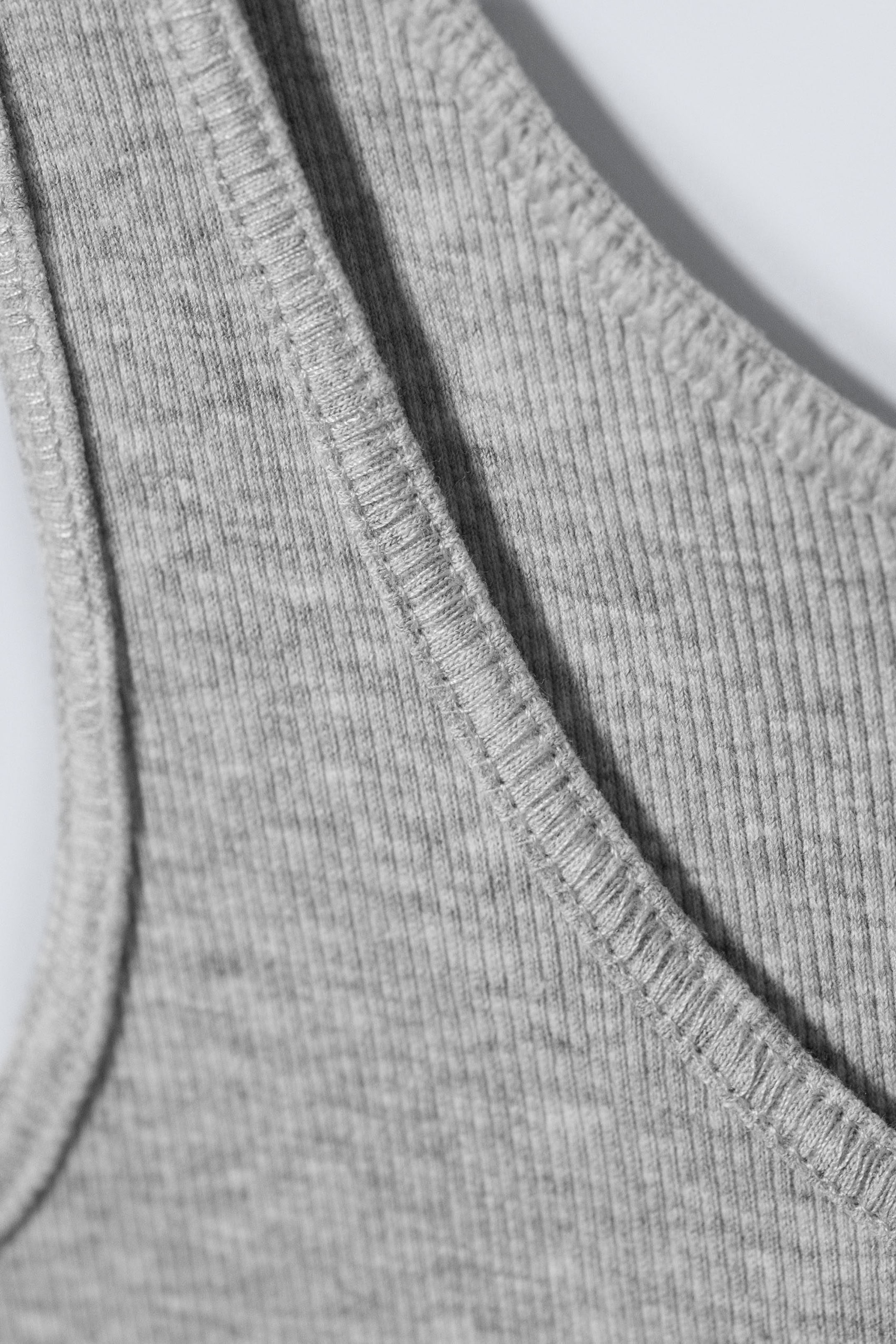Dusty Grey - Open Neck Tank Top - 1