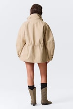 Beige - Relaxed Utility Jacket - 3