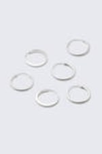 Silver - 3-pack Minimal Hoop Earrings - 0