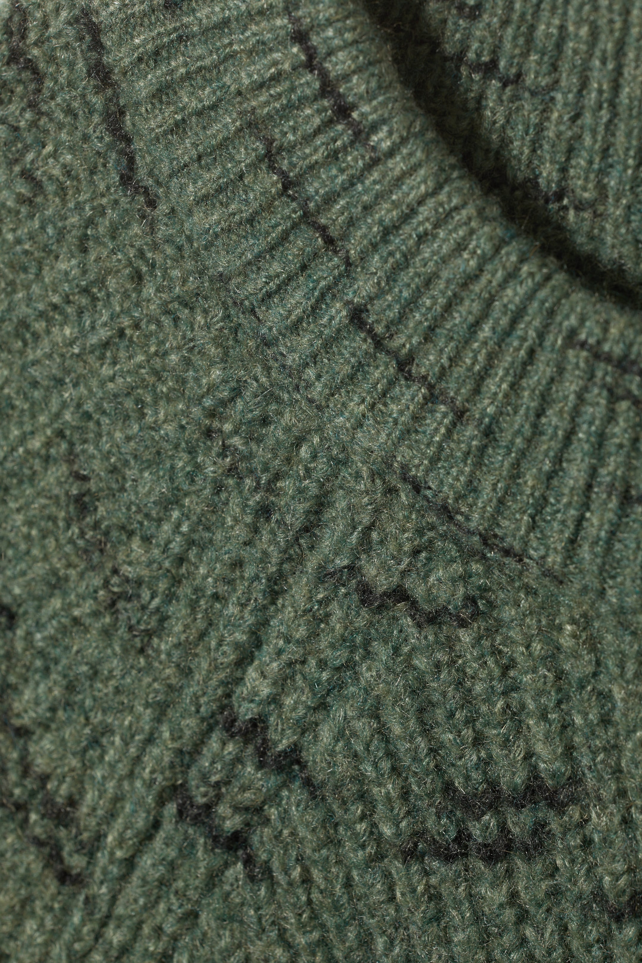 Vert poudré - Pull raglan décontracté Norman - 1