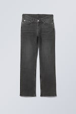 Washed black V5 - Twig Mid Slim Straight Jeans - 0