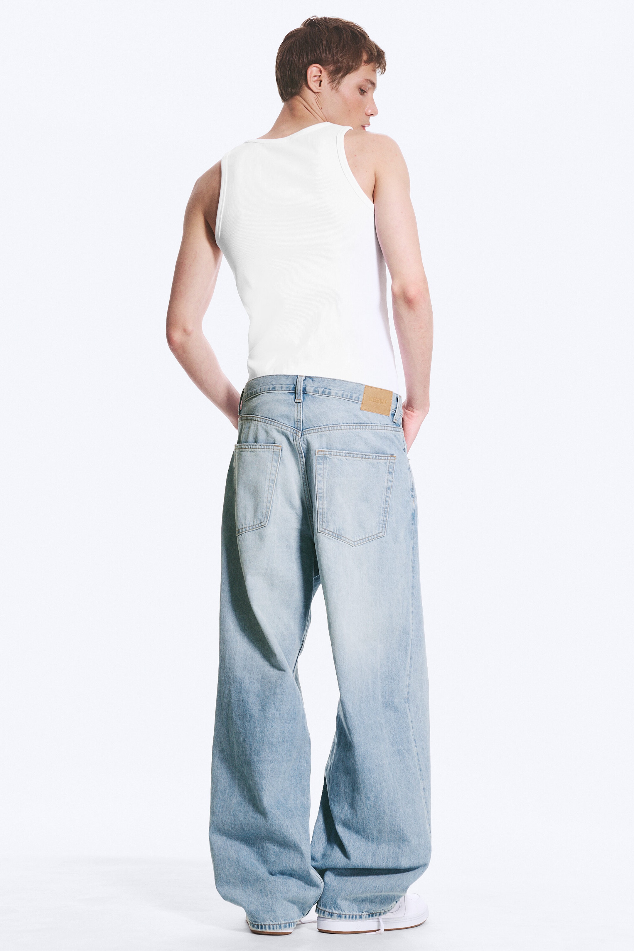 Kimberley Blue - Hellblau - Astro Mid Waist Loose Baggy Unisex Jeans - 6