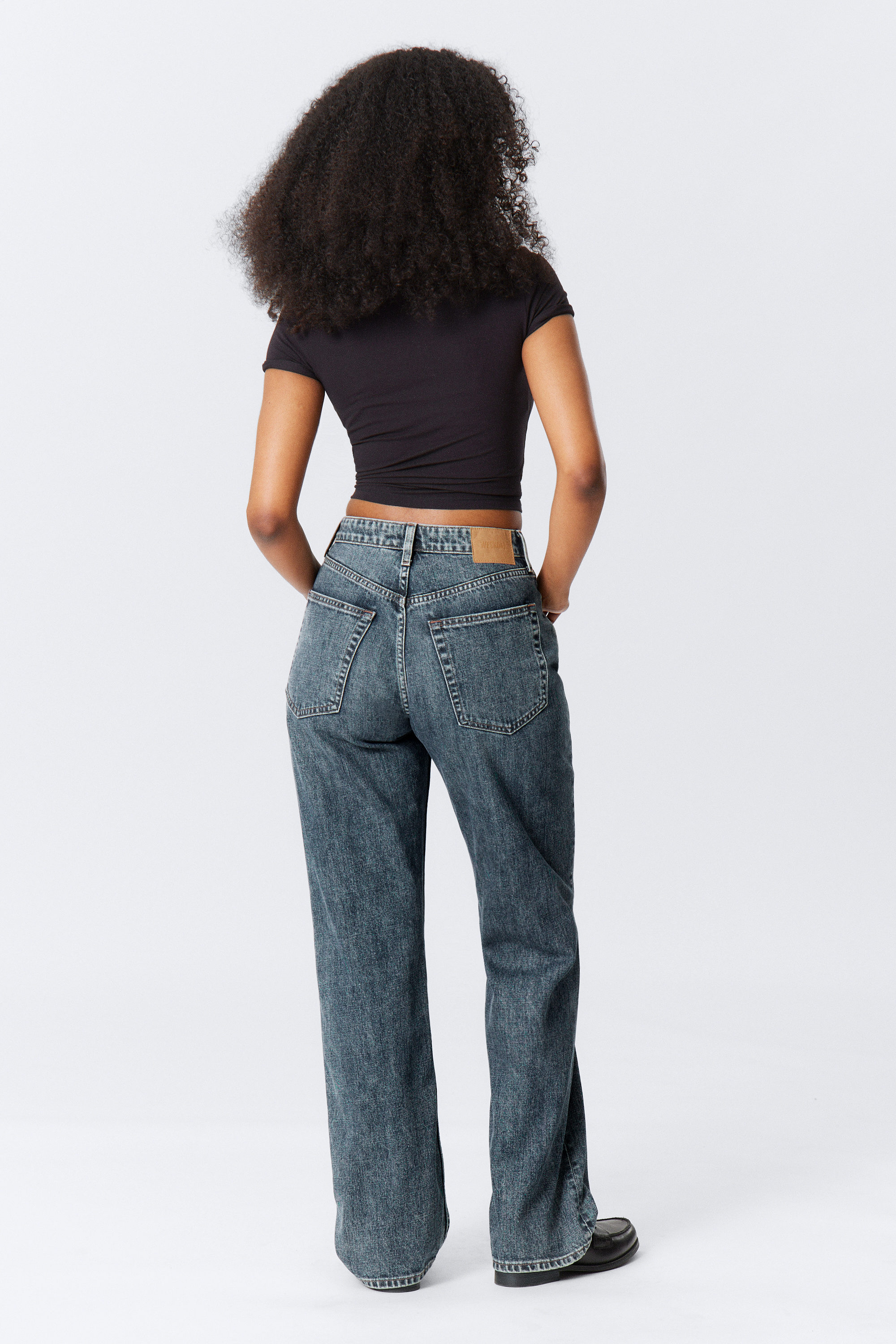 Second Blue - Medium Blue - Resolute Curve High Waisted Regular Straight Jeans - 3