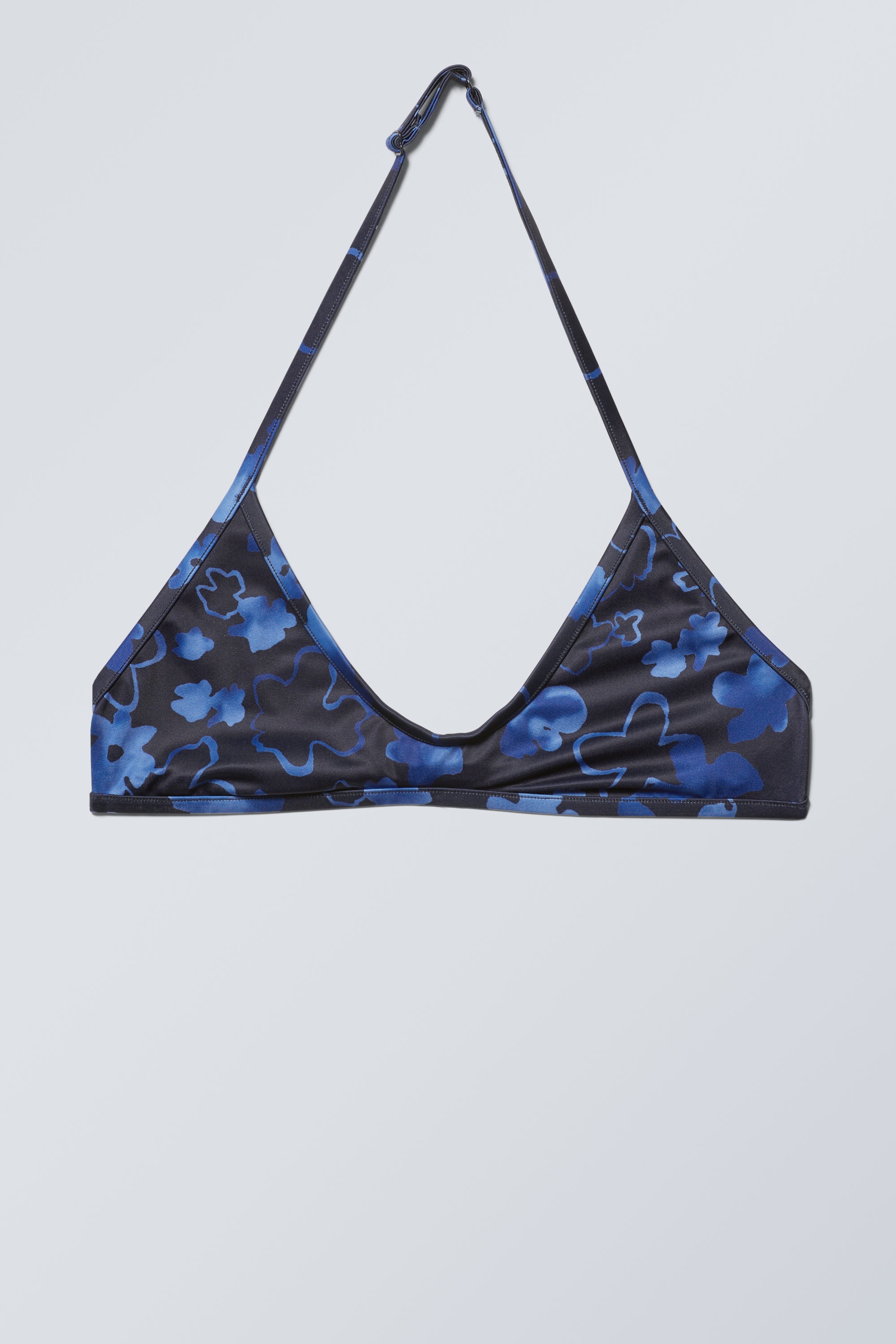 Midnight Flower - Bedrucktes Neckholder-Bikinitop - 0
