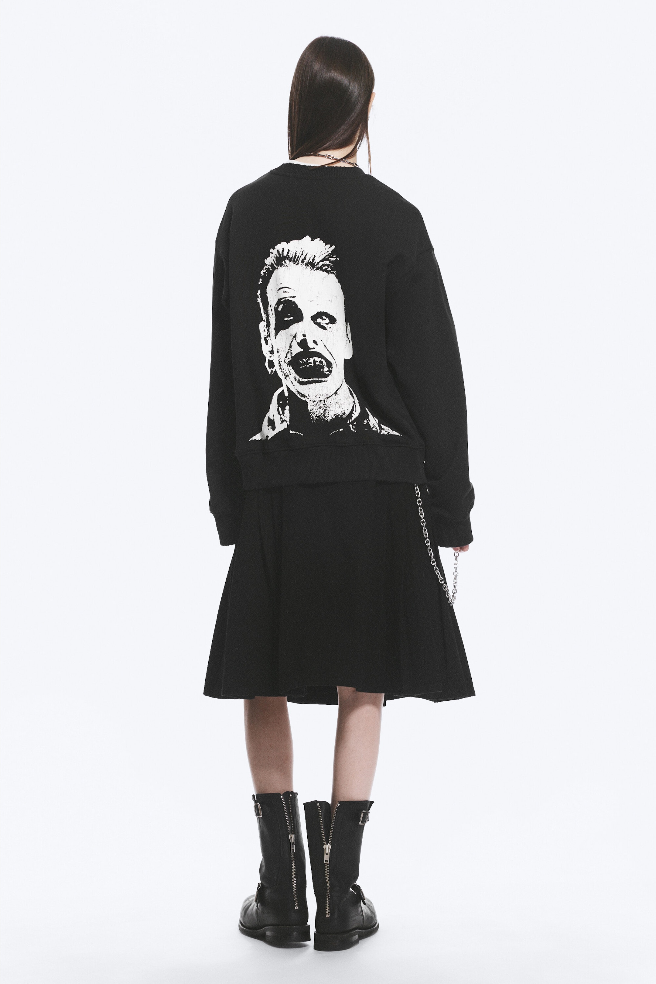 Off-black - Yungblud Printed Oversized Sweatshirt - 3