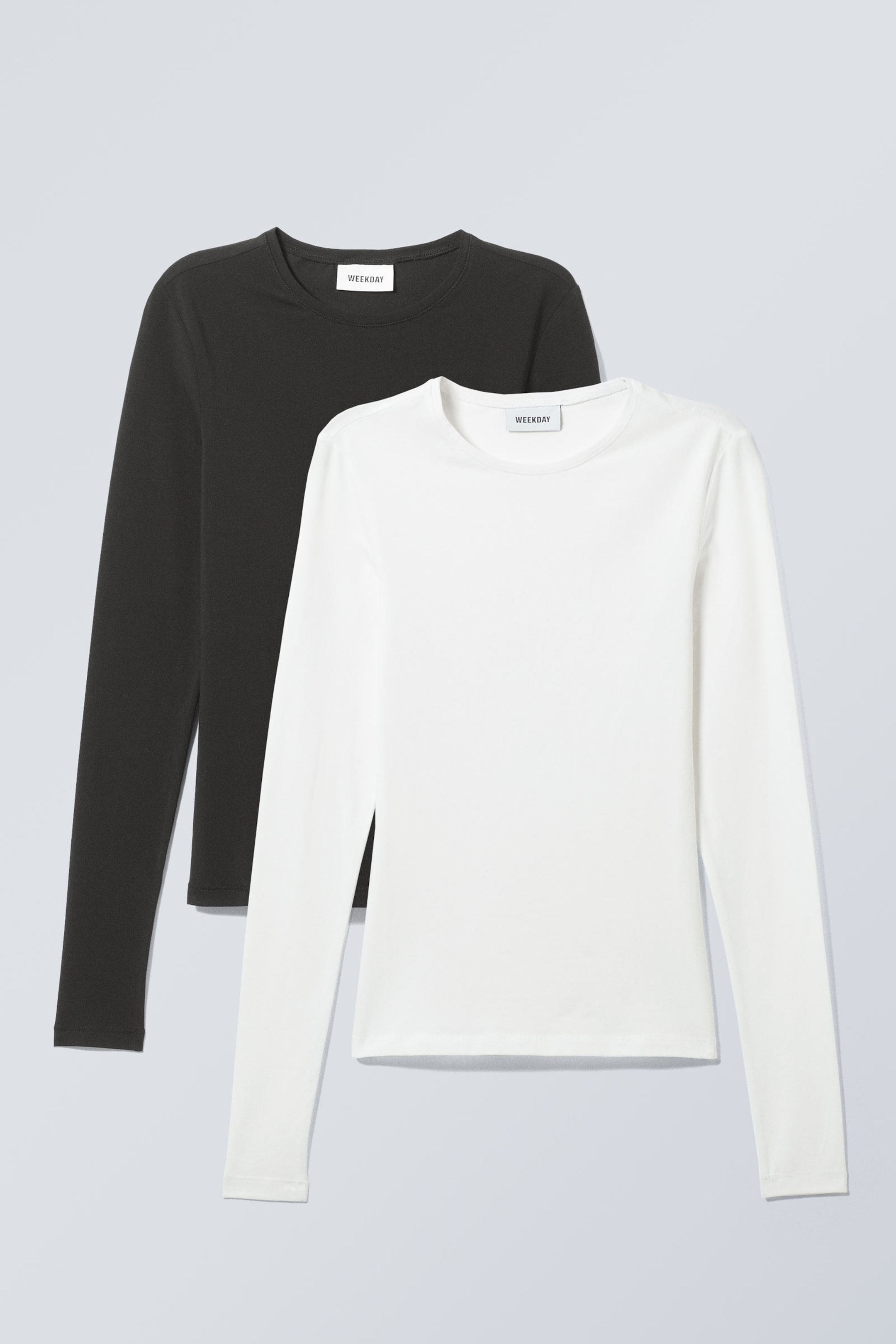 Black & White - 2-pack Slim Fitted Long Sleeves - 0
