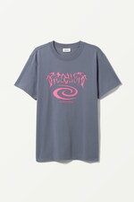 Pink artwork - Relaxed Graphic Printed Tee - 0