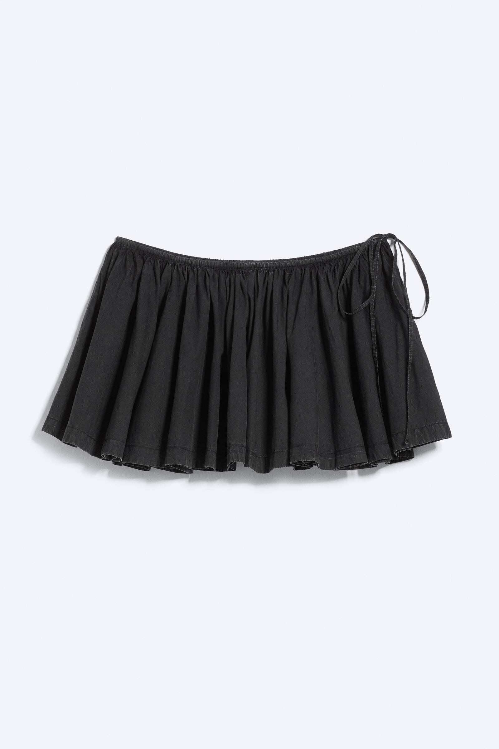 Drawstring mini skirt