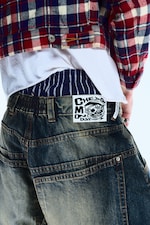 Canyon Blue - Dark Blue - Dunno Unisex Loose Fit Carpenter Jorts - 4