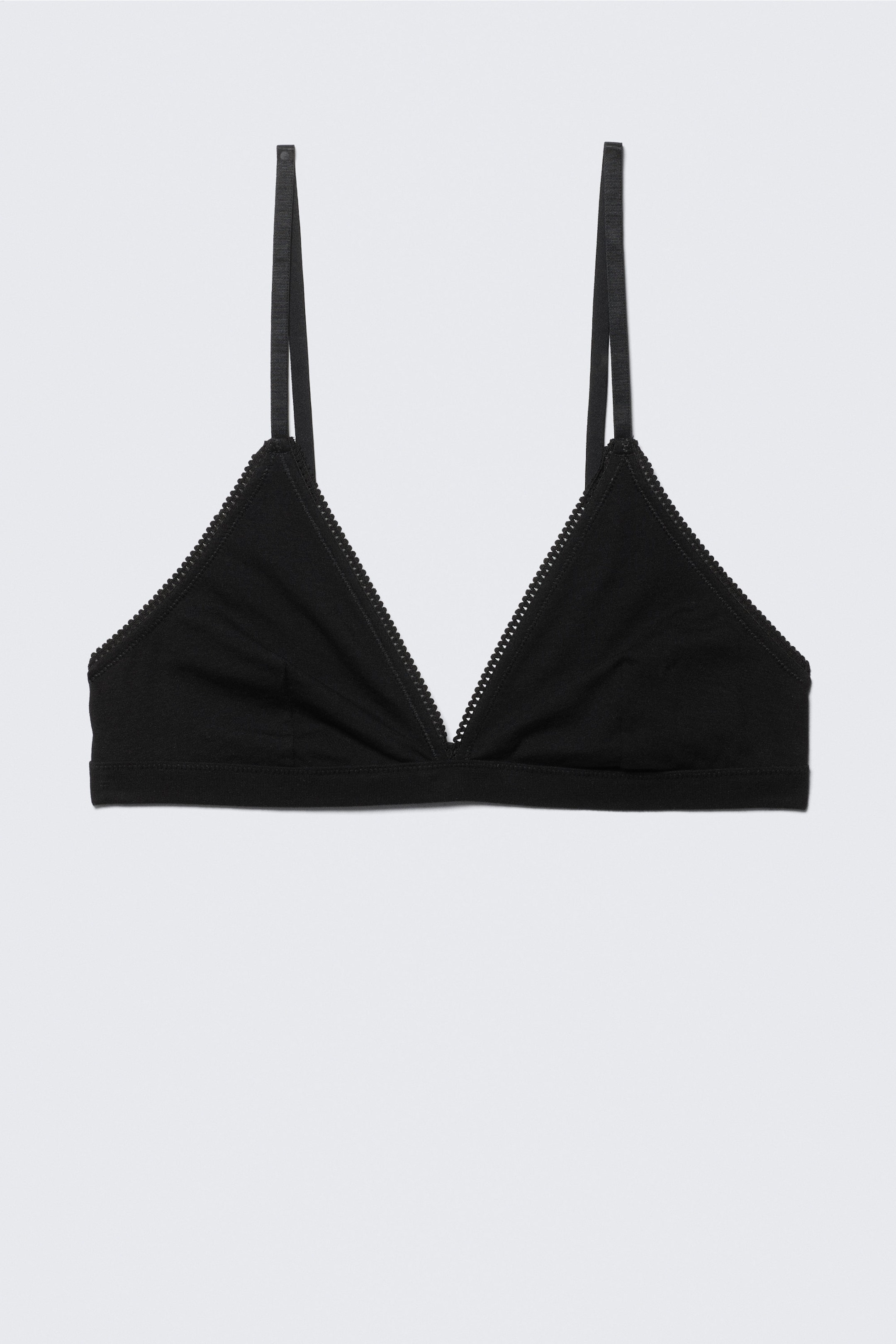 Black - Soft Cotton Triangle Bra - 3