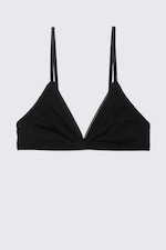 Black - Soft Cotton Triangle Bra - 3