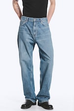 Captain Blue - Ljusblå - Galaxy Mid Waist Loose Straight Jeans - 1