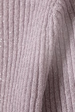 Lichtroze - Slim gebreide trui met V-hals - 5