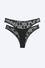 Black Lace - 2-pack lace brazilian - 0