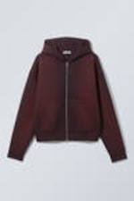 Verwaschenes Dunkelpflaume - Simon – Verwaschener Scuba-Zip-Hoodie. - 5