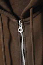 Braun - Oversized-Kapuzenjacke mit Reißverschluss - 1