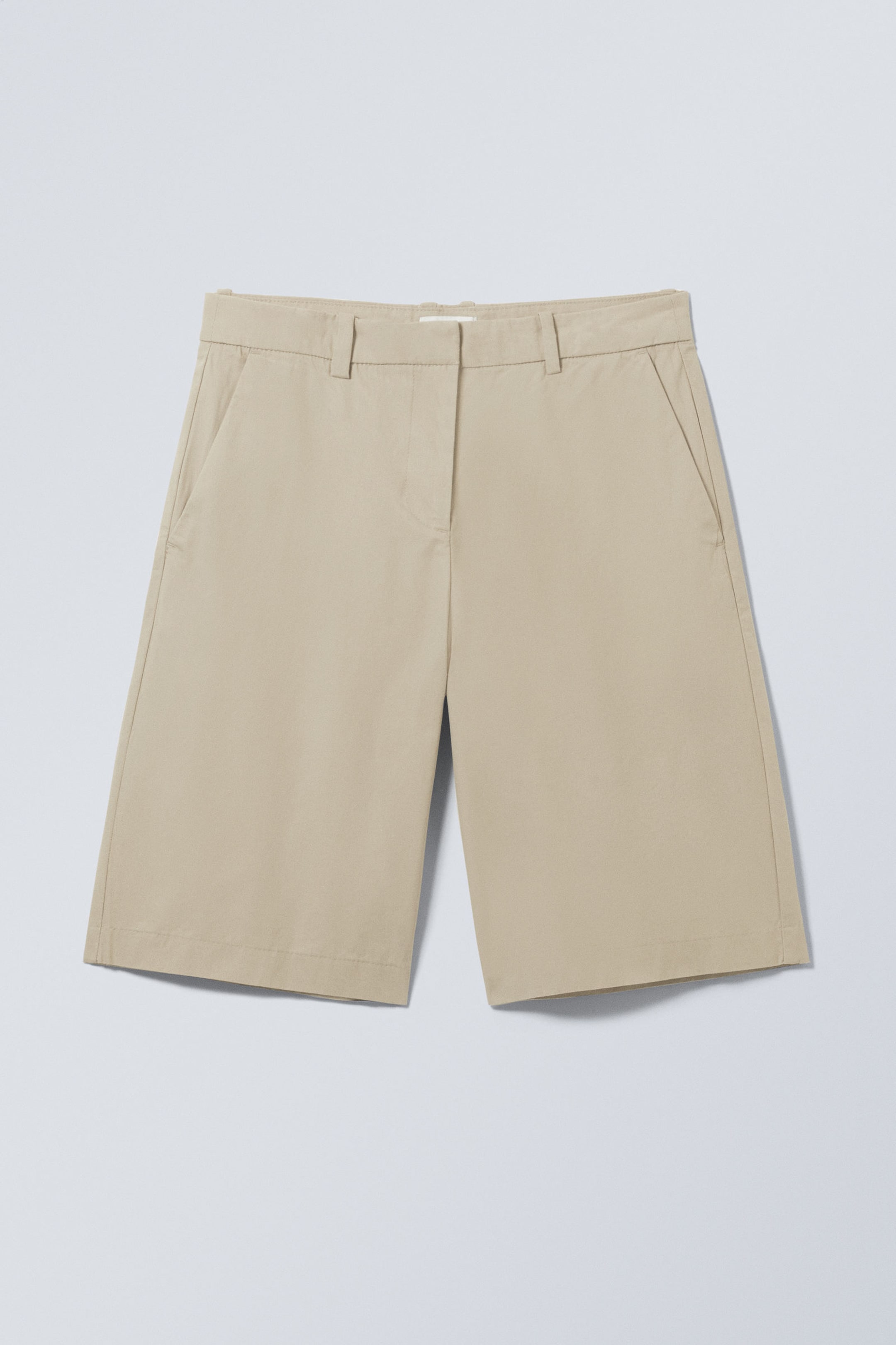 Beige - Knielange Chino-Shorts - 0