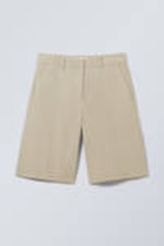 Beige - Knielange Chino-Shorts - 0