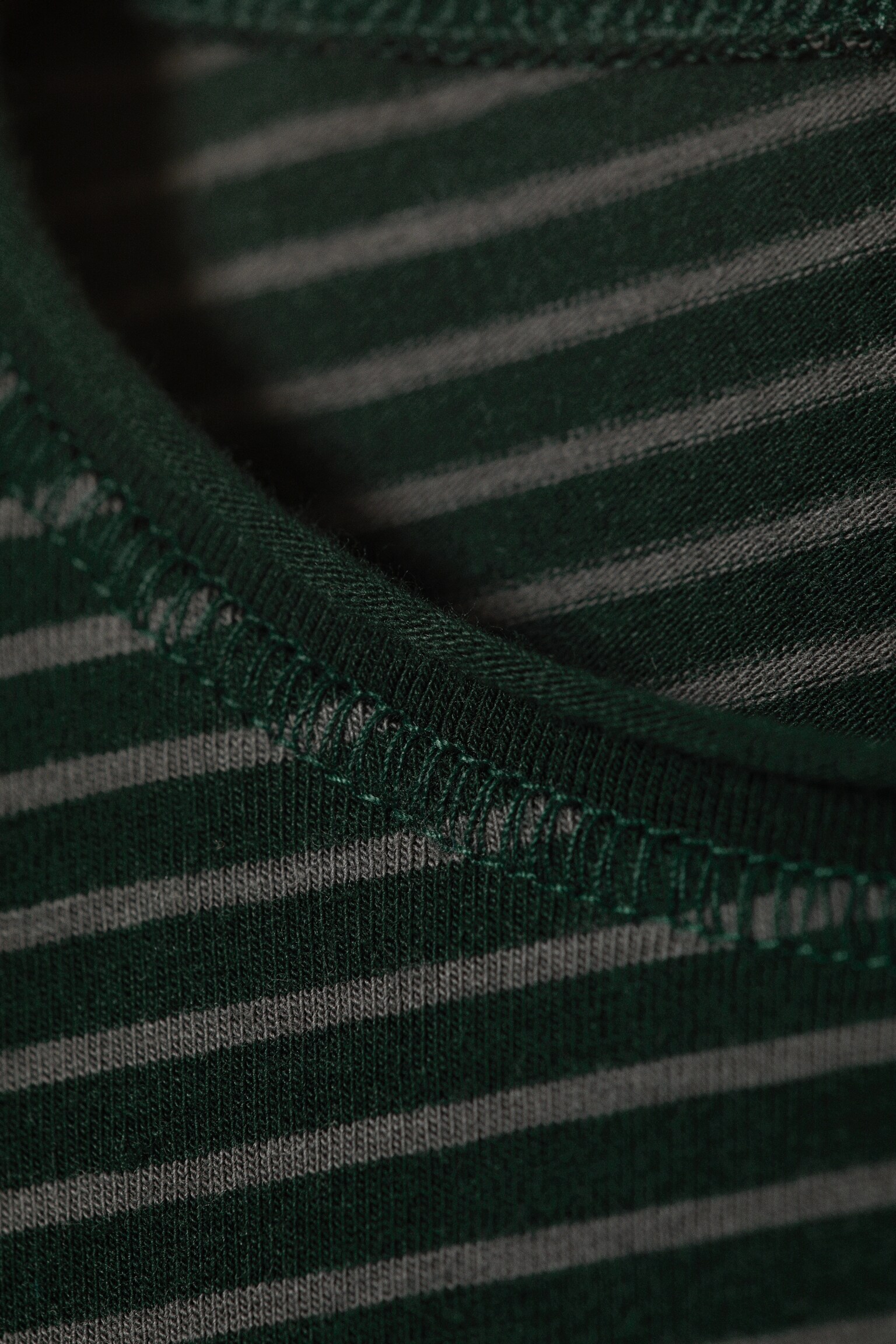 Long Sleeve Cotton Top - Striped Dark Green/Striped Dark Brown/Dark Brown/Black & Grey Stripes/Dark Green/Striped Dark Khaki Green/White - Black Stripes/Striped Mole/Rust - 2
