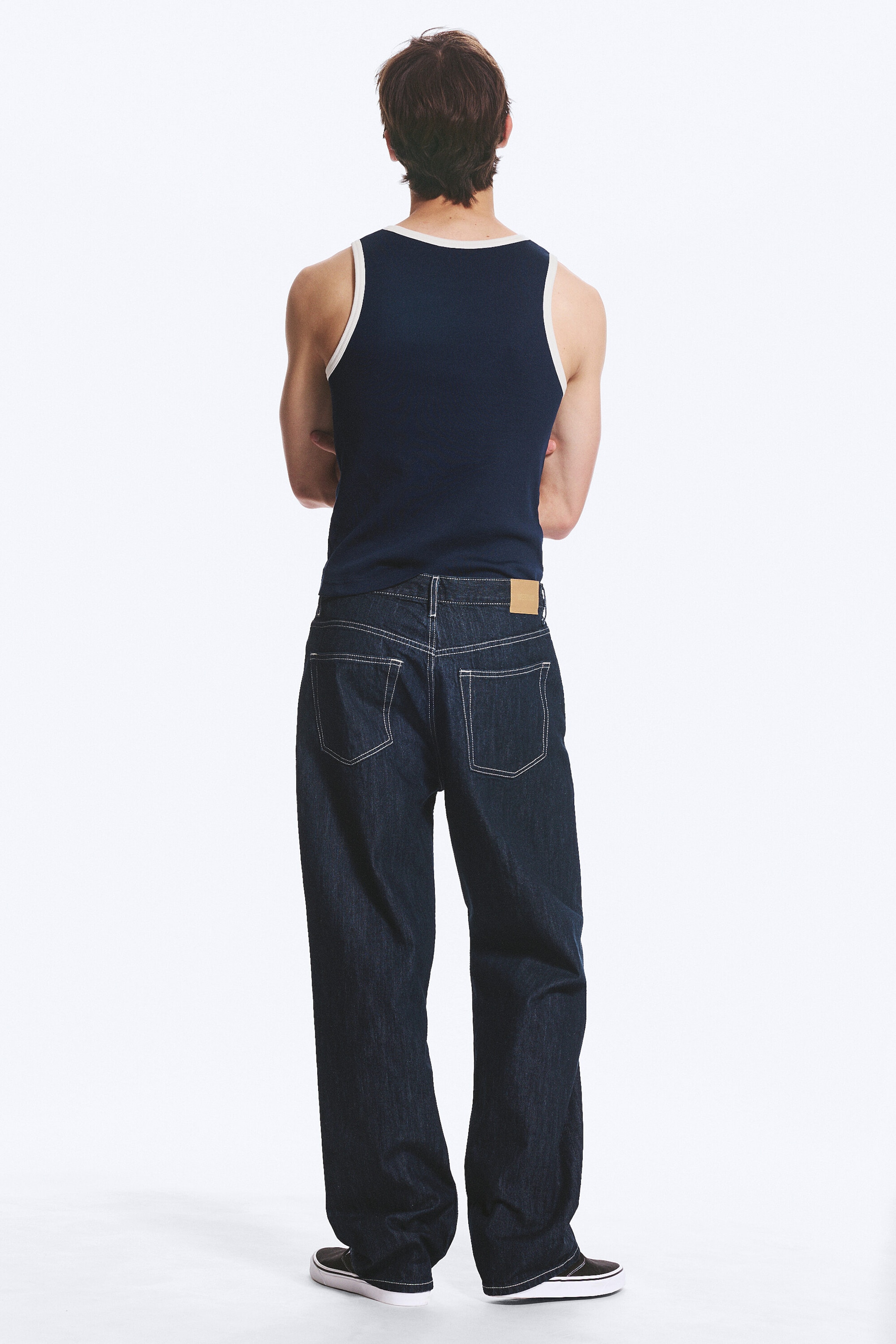 Blue Rinse - Dunkelblau - Galaxy Mid Waist Loose Straight Jeans - 4