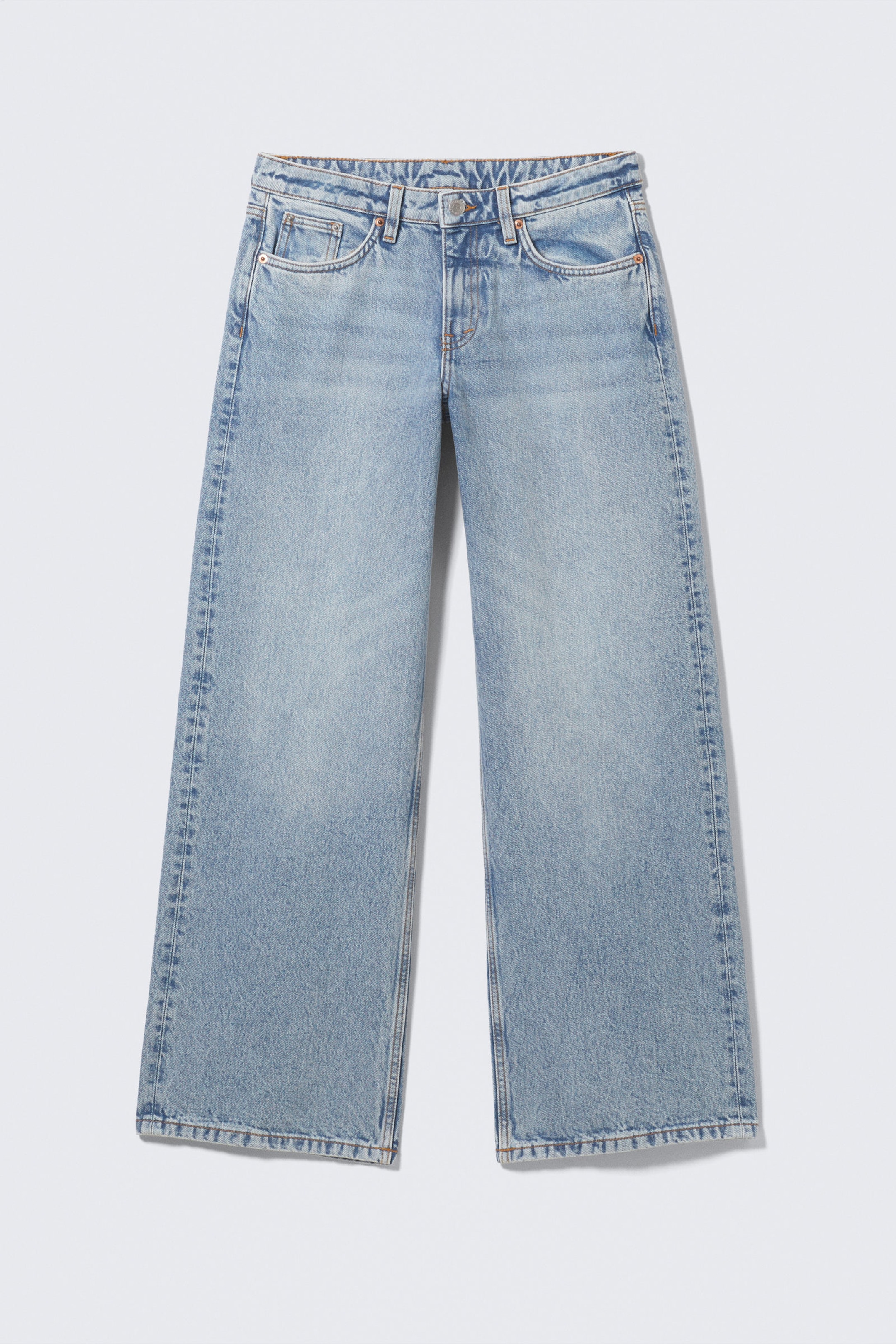 Fresh Blue - Light Blue - Imoo Low Rise Loose Wide Leg Jeans - 5